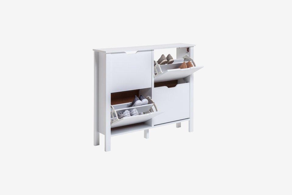 A Habitat Compton 4 shelf shoe storage cabinet.